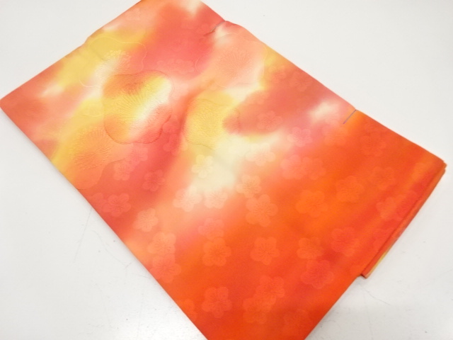 未使用品　梅模様織り出し　名古屋帯